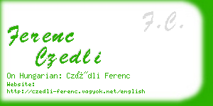 ferenc czedli business card